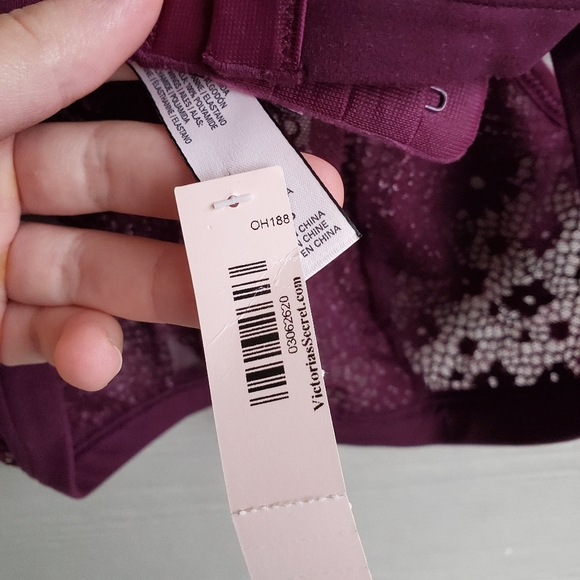 Victoria's Secret Sheer Burgundy Lace Bralette - Picture 4 of 16